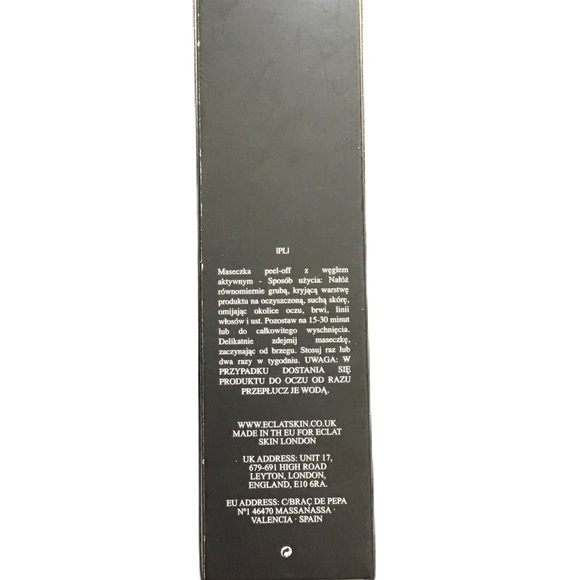 ECLAT SKIN LONDON Charcoal Black Peel-Off Mask New In Box Sealed - Picture 3 of 3